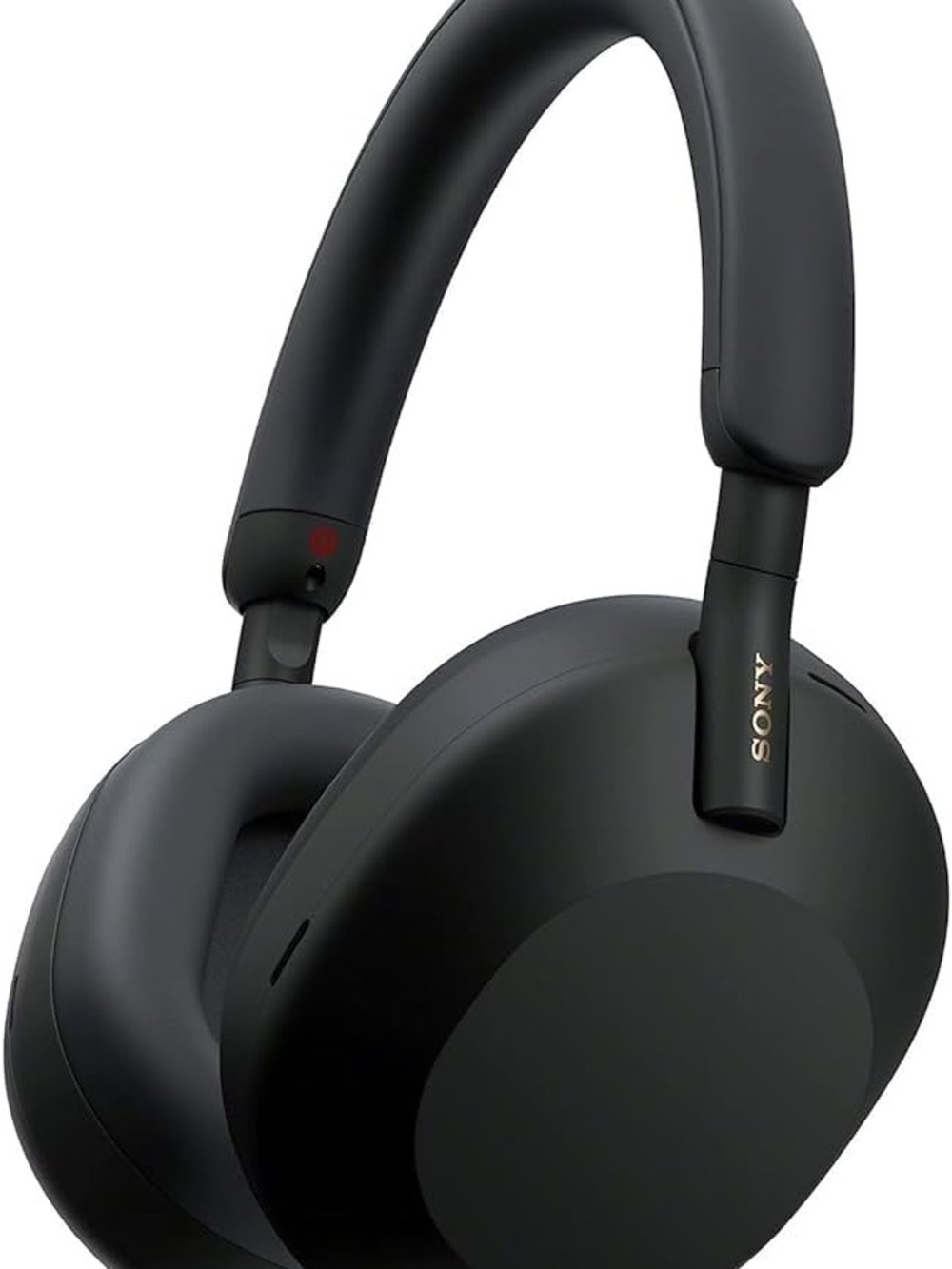 Sony Black Wireless Over-Ear Headphones with Gold Logo
